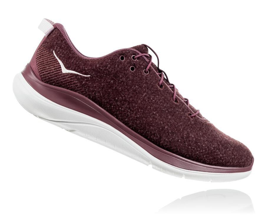 Hoka One One Hardloopschoenen Dames - Hupana Flow Wool - Bruin - WB1835907